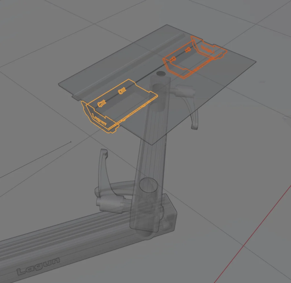 Hidden compartment in Lagun table