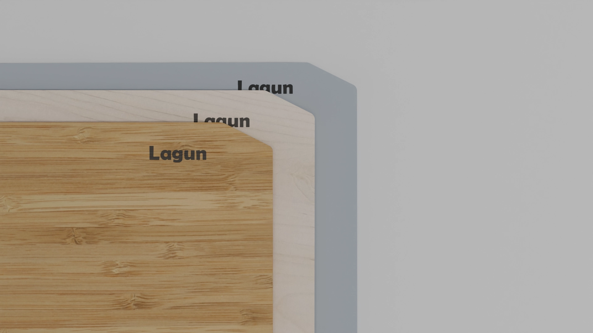 Tabletops from Lagun colors and materials